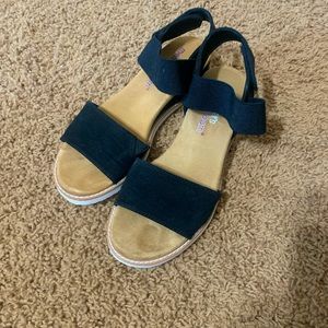 Skechers Memory Foam Wedge Sandals